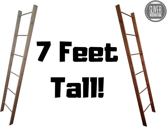 Decorative Blanket Ladder- 4FT 5FT 6FT 7FT and 8FT Tall Quilt Ladder Rack