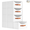 Homsorout Closet Organizers and Storage - Large Stackable Storage Bins with Drawer, Fabric Bins for Organization, Collapsible