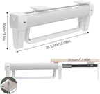 Adjustable Pull Out Hanger Rail Rod - Pull Out Clothes Rail,Extendable Closet Rod for Pants Clothing Storage,Wardrobe Adjusta