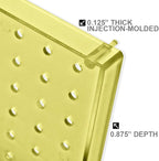 Azar Displays 900940-YEL The DIY Multi-Purpose 10-Piece Pegboard Wall Organizer Kit with One Panel and Accessory Assortment: 
