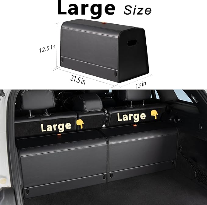 GMQ Trunk Organizers for Car,Car Organizers and Storage for SUV,Magnetic Lid with Collapsible Storage, Large Capacity for SUV,