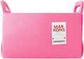 Collapsible Felt PINK Storage Bin Medium 11"x7.1"x7.1" – Foldable Basket with Handles for Closet, Toy Storage, Laundry Room O