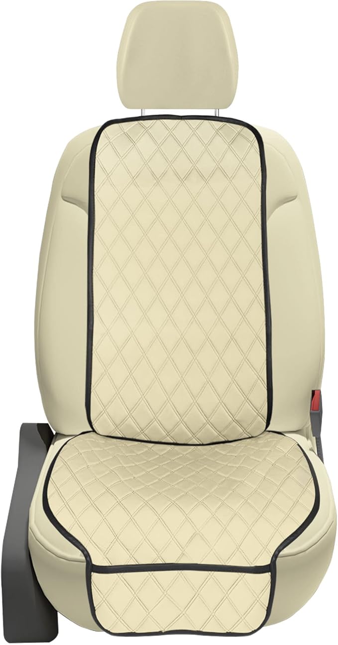 FH Group Car Seat Cushion – Neosupreme Single Front Seat Cover with Front Pockets, Airbag Compatible, Universal Fit Car Seat 