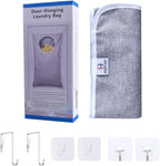 KEEPJOY Hanging Laundry Hamper Bag with 2 Different Types of Hooks, Size 20 x 30 Inch Door Laundry Hamper Storage Bag for Dir