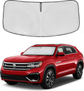 Windshield Sun Shade for VW/Volkswagen Atlas 2018-2024 2025 2026 Front Window Shade Custom Fit Atlas Accessories Sun Visor Foldable Shade Blocks UV Rays Summer Must Have Car Accessories