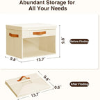 Homsorout Large Storage Bins with Lids - 6 Pack Foldable Decorative Organizers with Clear Windows & Handles, Cube Storage Org