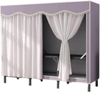 TIST Foldable Wardrobe Steel Storage Wardrobe Portable Wardrobe for Hanging Clothes 110cm/ 160cm/ 215cm Large Wardrobe(Purple
