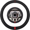 Suede Steering Wheel Cover,Compatible with Dodge Challenger Caravan Ram 1500 Suede Leather Sport Non-Slip Wheel Cover Car Interior Accessories 15 inch for Man and Women