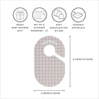 3 Sprouts Baby Closet Dividers 8-Piece Set Newborn to 2T - Double-Sided Organizer for Nursery Clothing Storage - Gingham