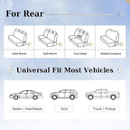 Coverado Rear Seat Covers for Cars, Brown Back Seat Protector, Back Seat Cover for Kids, 3-Pieces Waterproof Car Seat Cushion
