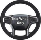 Steering Wheel Cover for Chevy Silverado 1500 2019-Present/ 2500 3500 2020-Present/Blazer 2019-Present (Gasoline Models)/ Suburban Tahoe 2021-2024, Car Steering Wheel Cover Accessories for Chevrolet