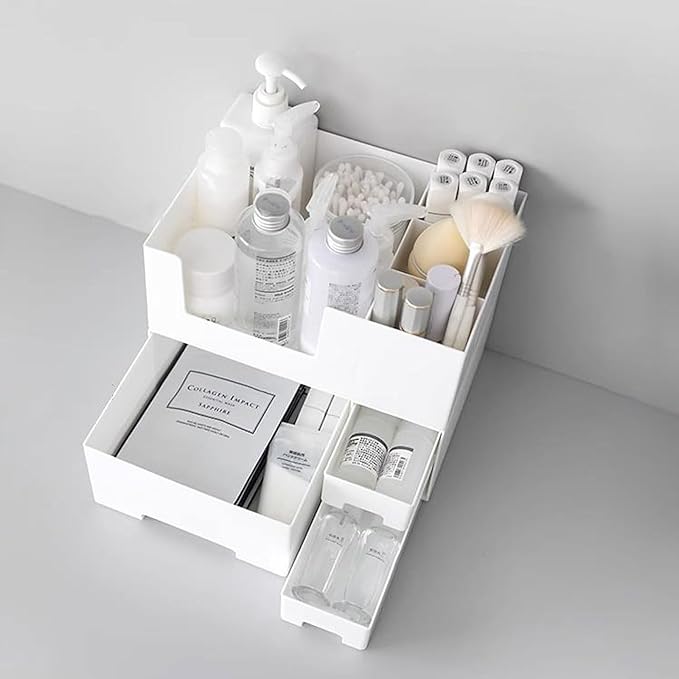 Makeup Organiser Storage Makeup Desk Cosmetic Storage Box Organizer with Drawers for Dressing Table, Vanity Countertop, Bathr