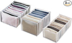 3PCS Wardrobe Clothes Organizer - Foldable Closet Drawer Organizer for Clothes, Portable Closet Organizers and Storage Bins, 