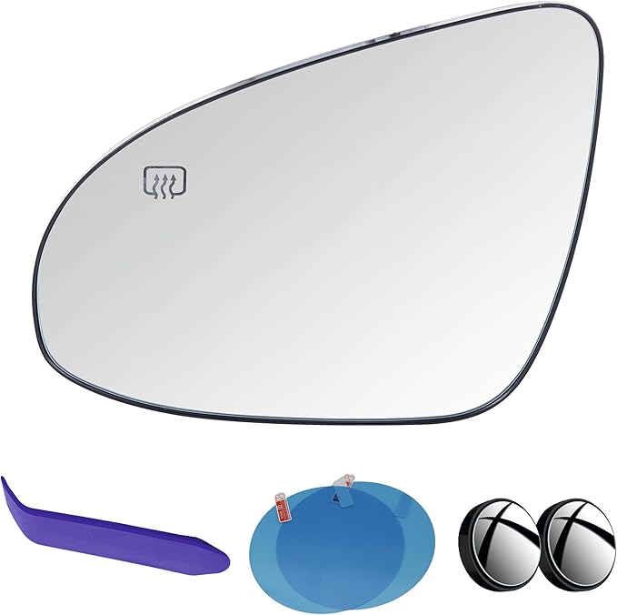 EAP Driver Side Mirror Glass Compatible with Toyota Camry 2012-2017, Avalon 2013-2018, Heated, 8790706020 8790707010 8790707020 8794706410 8794706400 TO1324119 TO1324118