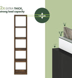 Furinno Cubicle Book Shelf, 5-Cube Bookshelf, Extra Thick Horizontally & Vertically Reversible Bookcase with Open Back, 14.6"
