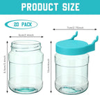 Unittype 20 Set Pegboard Organizer Accessories Peg Boards Jars with Lids Plastic Pegboards Bins Storage Containers Clear Peg 