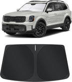 TINGLU Sun Shade for Kia Telluride 2020-2024 2025 Accessories Windshield Sun Shade Window Shade UV Rays Protection Sun Visor Cover with Steering Wheel Sunshade Storage Bag