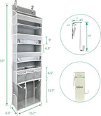 Door Hanging Storage Organizer,with 3 Bins 1 Movable Baby Diaper Caddy,1 Large capacity diaper stacking storage Organizer,10 