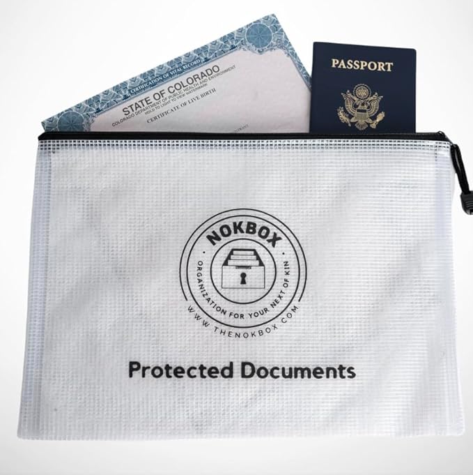 Nokbox Fireproof Kit - Complete Organizational System for Estate Planning, Emergency Preparation, and Personal Organization I