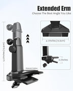 Charchendo Upgraded CD Slot Tablet Car Mount, Long Arm Extendable Car Cradle with 360° Rotation, Case Friendly Car Holder for iPad Pro/Air/Mini, Samsung Galaxy Tab, All 4.7"-13" Device