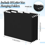 2 Pack Hanging File Holder, 10 Hanging Folders, Metal Mesh, Letter Size Folder Storage, Desktop Storage Cabinets, Office Scho