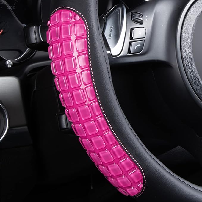 Flying Banner car Steering Wheel Cover Gel Massage Velvet Cool Warm Universal Size 15 inches SUV Truck Anti Slip Odorless Sum