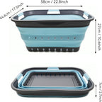 SAMMART 42L (11 gallon) Collapsible Plastic Laundry Basket - Foldable Pop Up Storage Container/Organizer - Space Saving Hampe