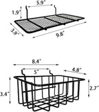 8-Pack Pegboard Baskets & Trays, Container Holders, Pegboard Racks, Wire Shelf, Wall Organizer, Attachments for Organizing Va