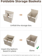StorageWorks 13x13 Storage Cubes, Closet Storage Bins with Clear Window, Large Fabric Organizer for Clothes, Collapsible Stor