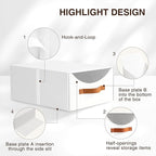 Homsorout Stackable Storage Drawers - Large Collapsible Storage Bins with Drawers, 6 Pack Closet Shelf Organizer Basket, Fabr