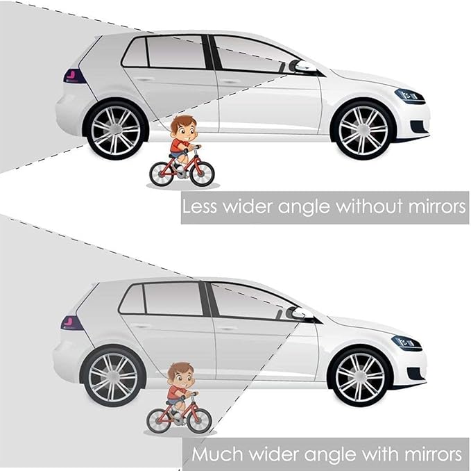 EEEKit 2pcs Side Mirror Blindspot, Blind Spot Mirror, 360 Degree Rotating, Wide Angle Convex Rearview for Car Truck SUV RV an