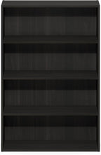 Furinno Basic Book Shelf, 4-Tier Bookcase with Open Shelf, Bookshelf, Cube Storage Organizer, 6 x 24 x 35, for Living Room, B