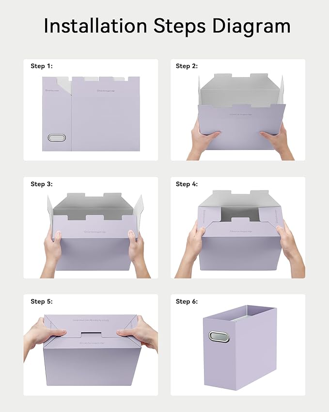 Oterri Cardboard File Organizer Box for Hanging File Folders Letter Size,File Box for Computer Desk,File Cabinet,Working Home
