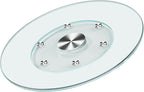 20" Large Lazy Susan for Dining Table Kitchen Glass Turntable with Aluminum Alloy Bearing, Smooth Swivel
