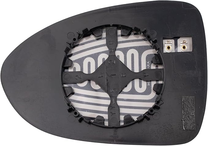 TRQ Right Heated Convex Mirror Glass Snap On Compatible with 2012-2017 Kia Rio KI1325111