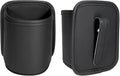 Leather Car Cup Holder Organizer (2-Pack) | Anti-Sag Clip On Drink Cupholder for Back Seat, Car Side Door, Headrest | Premium Extra Automotive Cup Holders for Water Bottles, Tumblers & Coffee Mugs
