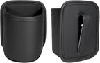 Leather Car Cup Holder Organizer (2-Pack) | Anti-Sag Clip On Drink Cupholder for Back Seat, Car Side Door, Headrest | Premium Extra Automotive Cup Holders for Water Bottles, Tumblers & Coffee Mugs