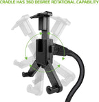 Cellet Tablet Mount with a Cup Holder Base Compatible for Apple iPad Pro 12.9, 11, 10.5, 9.7, Air, Mini, Samsung Galaxy Tab S8 S7 S6 S5 A/E Amazon Kind Fire HD 10 8 Surface Go (Tablet Goose Neck)