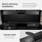 Spigen Triple-Coated CryoShade Front Windshield Sunshade (Reinforced Velcro Strap) Designed for Jeep Wrangler JL 2025-2018 & Gladiator 2025-2020