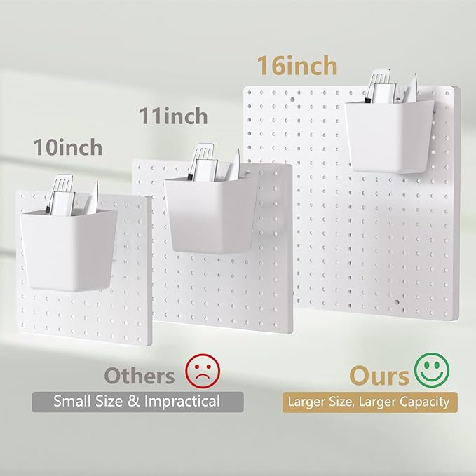 FZK Peg Board,Pegboard 32''*32'', White Pegboard 4pcs and 33 Accessories, Pegboard Wall Organizer, Peg Boards, Peg Boards for