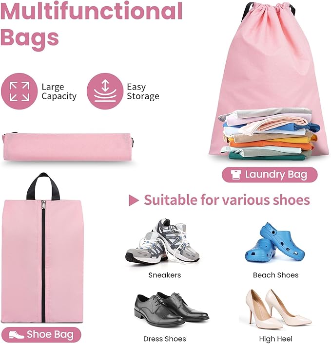 Compression Packing Cubes for Travel, Lightweight Vacation Travel Essentials, Travel Accessories for Suitcase Organizer Bags 