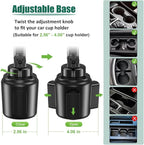Car Cup Holder Tablet Mount for 4-13" iPad & Phone, Universal Truck Cup Tablet Mount with Adjustable Arm for iPad Pro 12.9 9.7 Air Mini, Samsung Galaxy Fold 4 3, Kindle Fire HD, iPhone etc