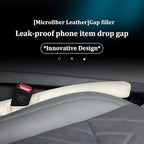 Car Seat Gap Filler, 2PCS Between Vehicle Seats Console Organizer Stop Things from Dropping, Automotive Interior Chair Gap Coverage Fill, Universal for SUV Automobile Truck (Beige)