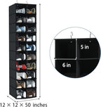 coastal rose Hanging Shoe Organizer for Closet, 20 Sections Hanging Closet Organizers and Storage Shelves, Space Saving Hangi