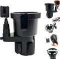 LycoGear Adjustable Car Drink Cup Holder Organizer Expander Mount w/Universal Ham CB Radio Microphone Mic Hanger Holder for T