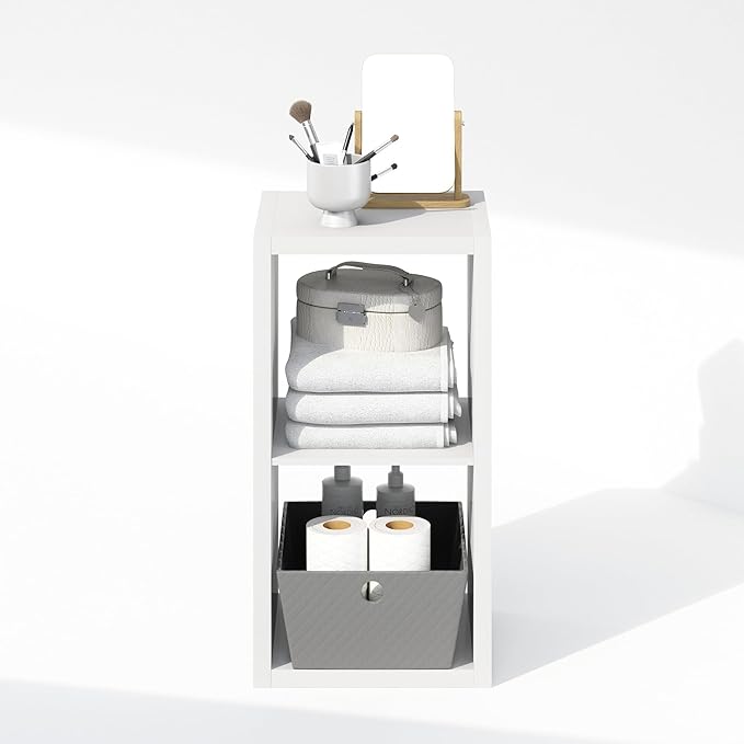 Furinno Cubic Closet Organizers and Storage, 2-Cube Closet Organizer, Open Shelf Closet Storage, Extra Thick Frame for Wardro