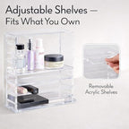 Makeup Organizer for Eyeshadow Palette Organizer, 8 Section Divided Makeup Palette Holder for Vanity Drawer Countertop