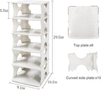 6-Tier Shoe Rack,Stackable Shoe Storage Organizer for Bedroom Entryway, Adjustable Shoe Rack,Shoe Slots Organizer Shelf, Easy