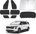 8pcs Car Window Shades for Kia Carnival 2022-2024 2025, Full Car Window Covers for Privacy, Sunshades for Carnival Front Rear Windshield Side Windows to Block UV and Protect Privacy