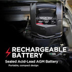 Schumacher Electric 600A Car Battery Jump Starter and Portable Power Station, 3-in-1 Solution, 12V DC Outlet, for 12V Power